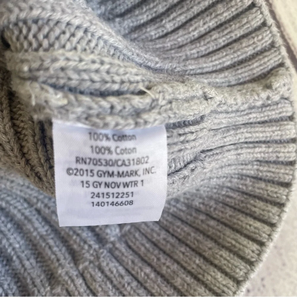 Gymboree Plum Party Grey Cable Knit Sweater Size 18-24 months